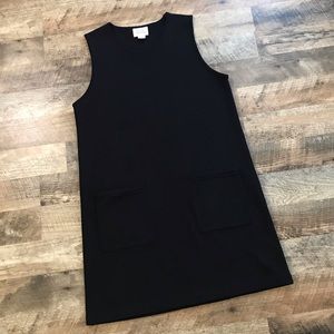 Field Manor Modern Classics Black Merino Wool Sleeveless Dress Size Medium